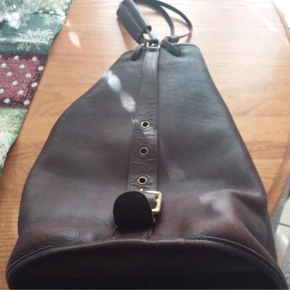 Coach Purple Leather Shoulder Bag